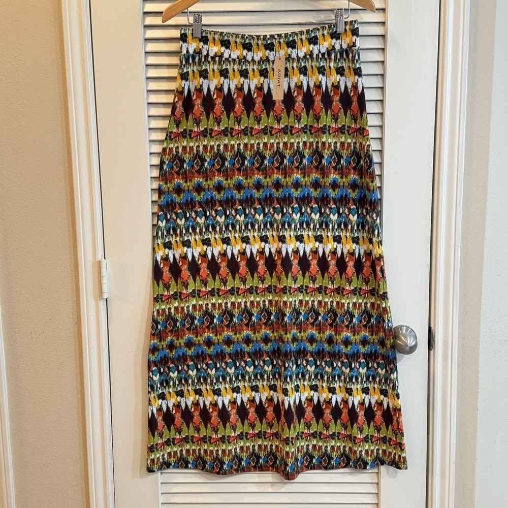 Ariat Seton Maxi Skirt NWT Western Boho Aztec‎ Ikat Print Medium